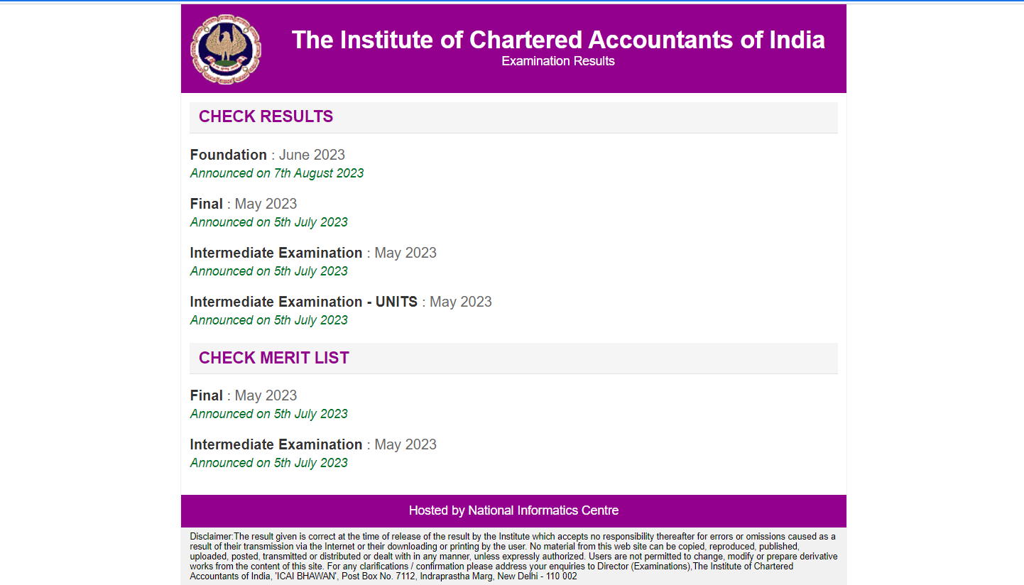 ICAI CA Foundation Result 2023 Live: CA Foundation result released at icai.nic.in, check results here